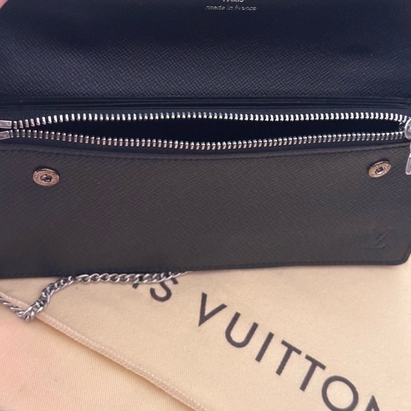 LOUIS VUITTON Long Wallet Taiga Portefeuille Accordion M30992 Ardoise - Picture 11 of 11